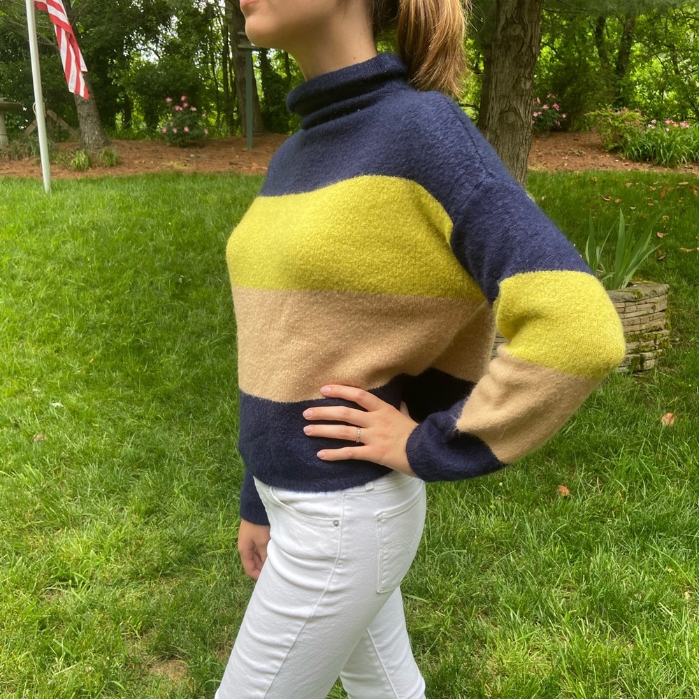 Striped Turtleneck Sweater